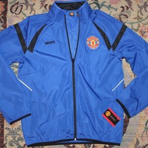 Blue Manchester United Futbol Club Zip-Up